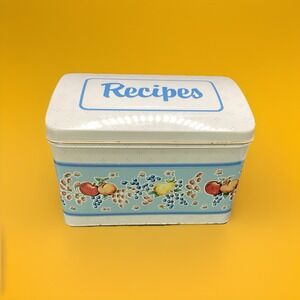Vintage Betty Crocker Recipe Box-1970s -Fruit Motif Retro Kitchen Cooking Baking